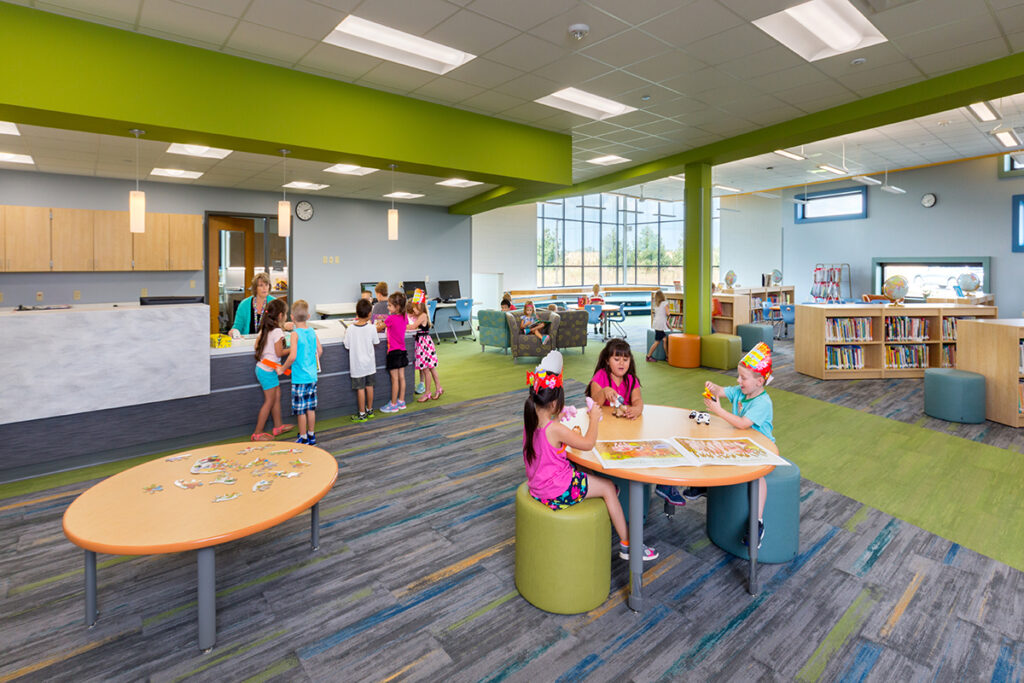 Little Prairie Primary School Library designed by Bray Architects