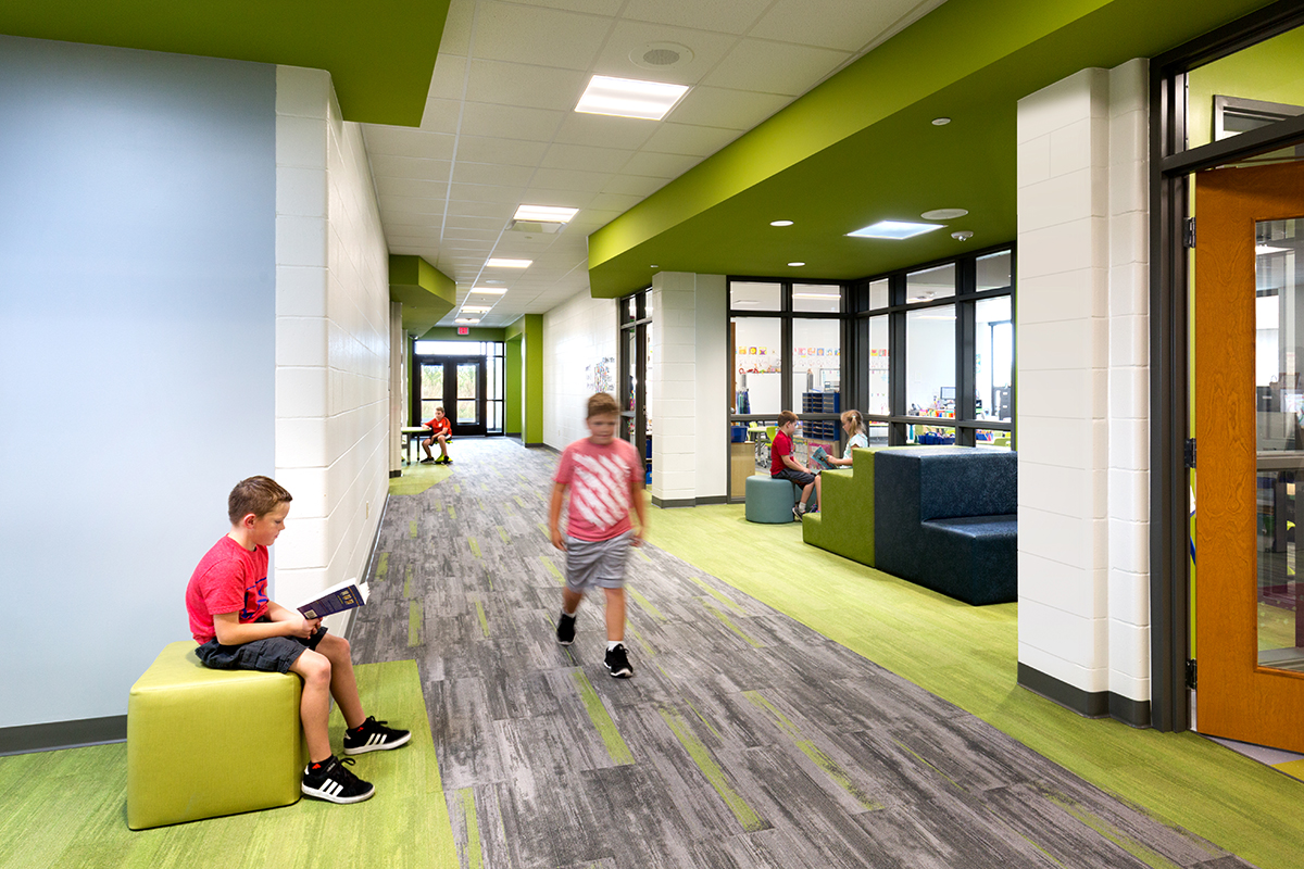 Little Prairie Primary School Corridor designed by Bray Architects