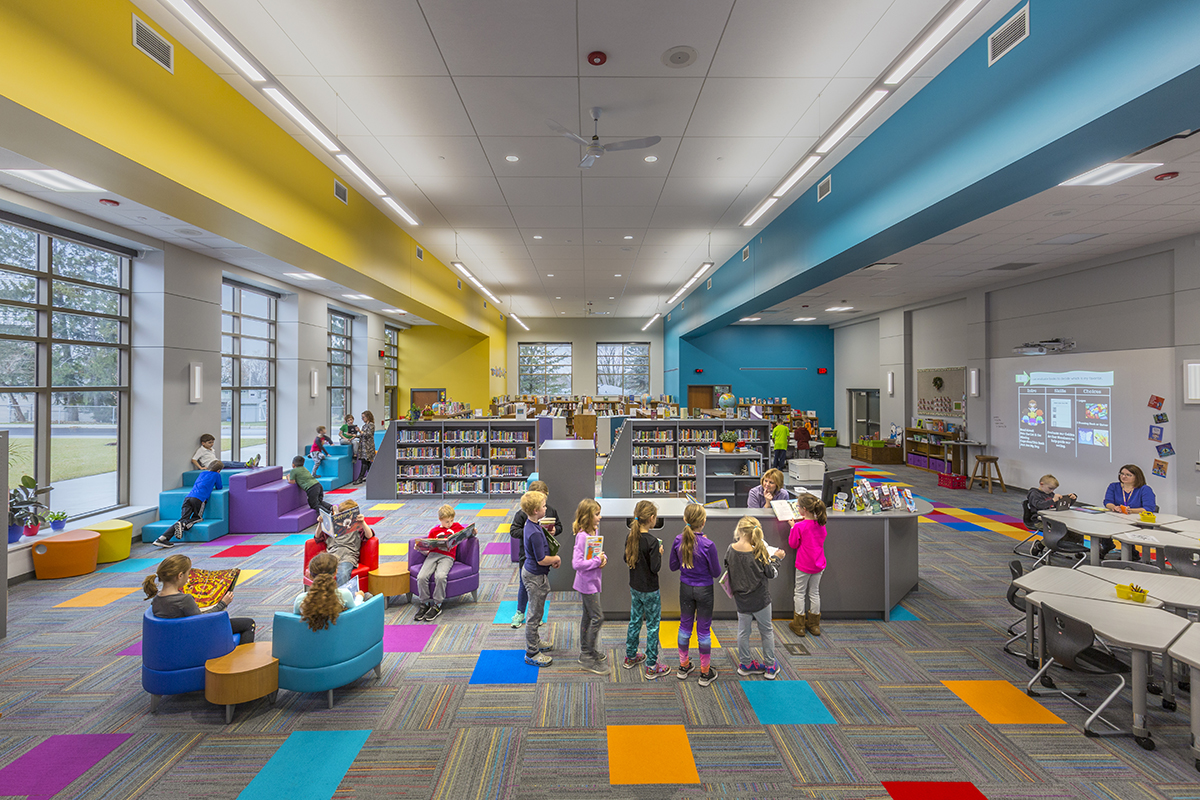 Windsor Elementary School Library designed by Bray Architects