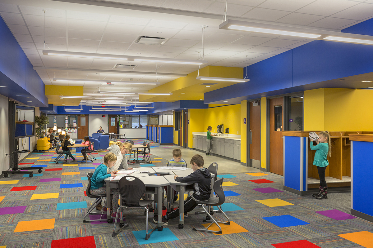 Windsor Elementary School Resource Area with Bathrooms designed by Bray Architects