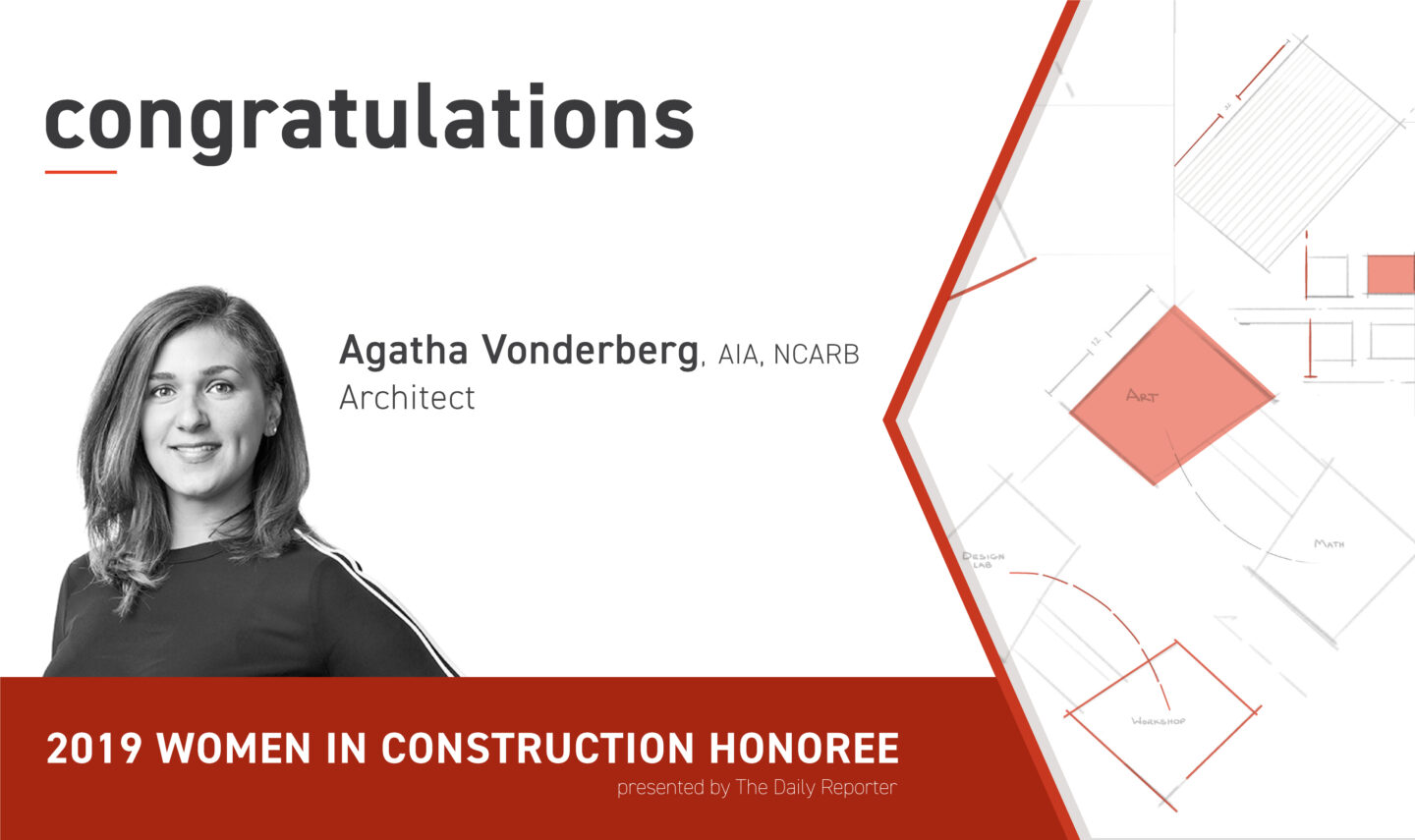 2019 Women in Construction "Congratulations" graphic