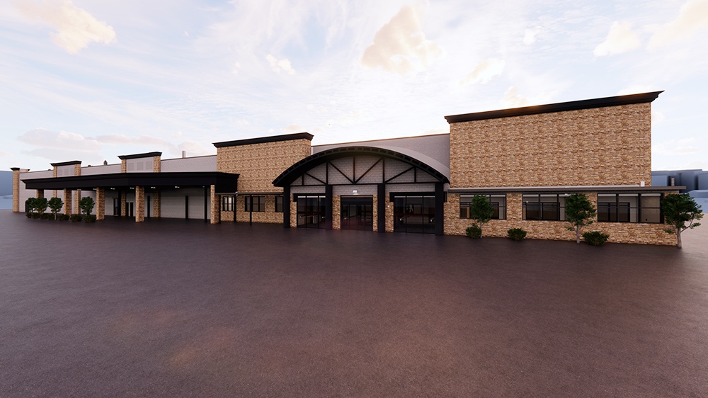 An exterior rendering of Beyond Vision's VisABILITY Center.