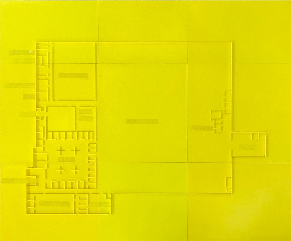 A 3D-printed floor plan of Beyond Vision features raised lines to help vision-impaired individuals interpret the drawing.