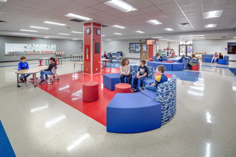 Second grade resource area with furniture