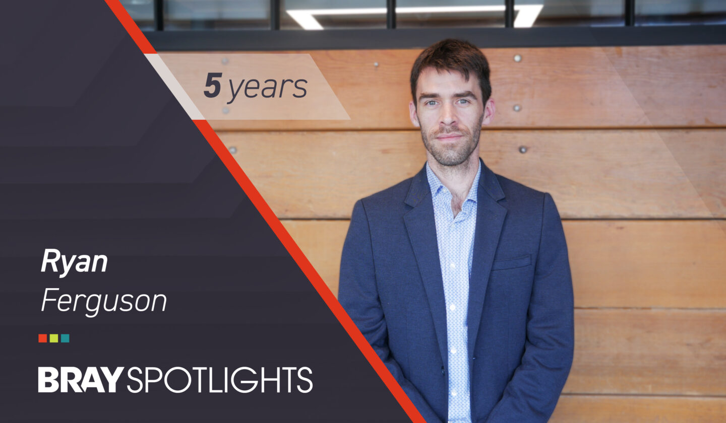 Ryan Ferguson is celebrating his 5-year work anniversary with Bray