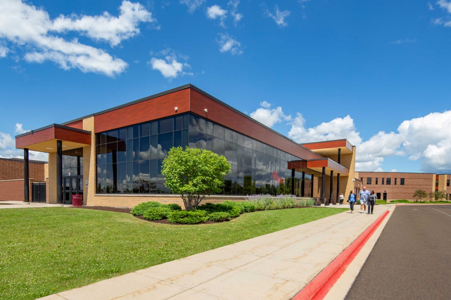 Fran Fruzen Intermediate School office entrance and exterior of cafeteria addition