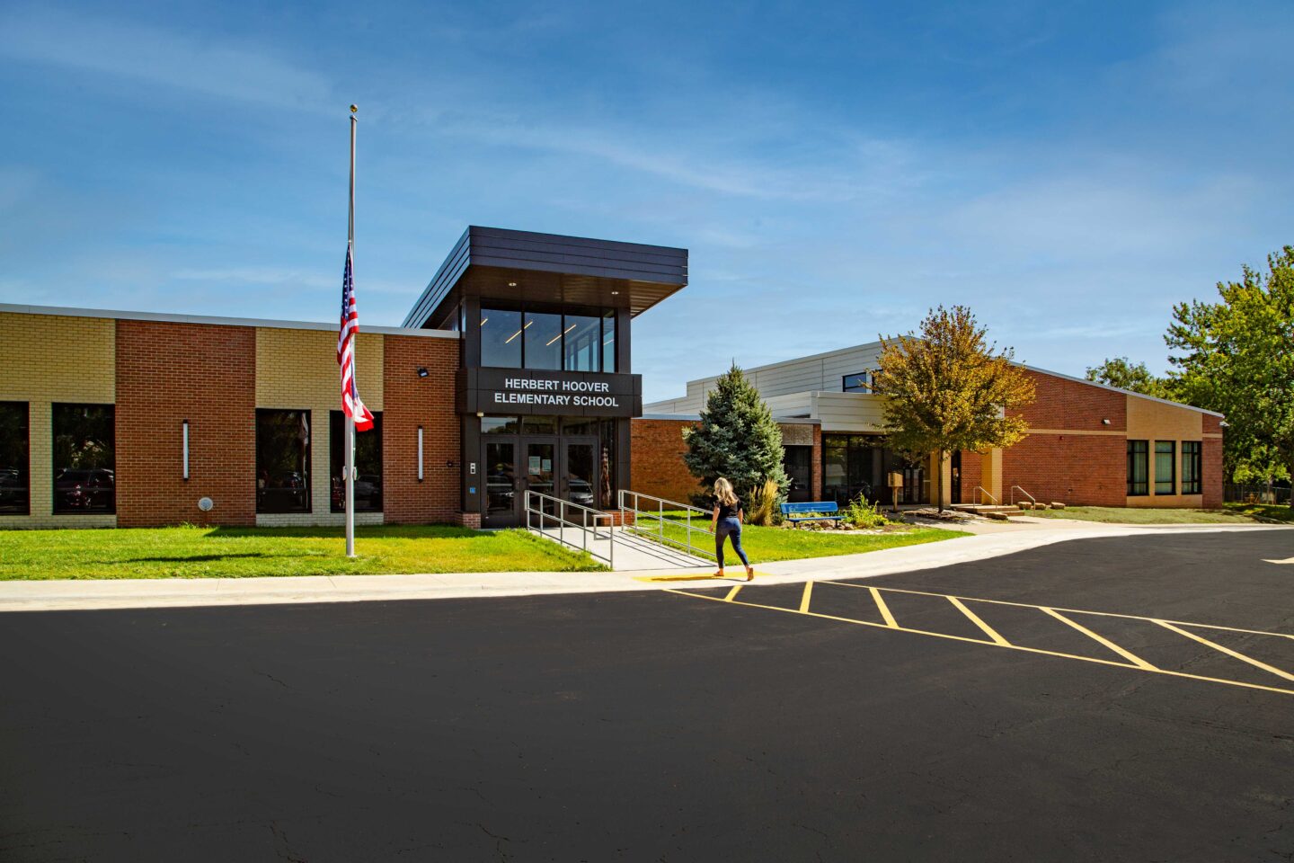 Herbert Hoover Elementary Exterior Main Entrance