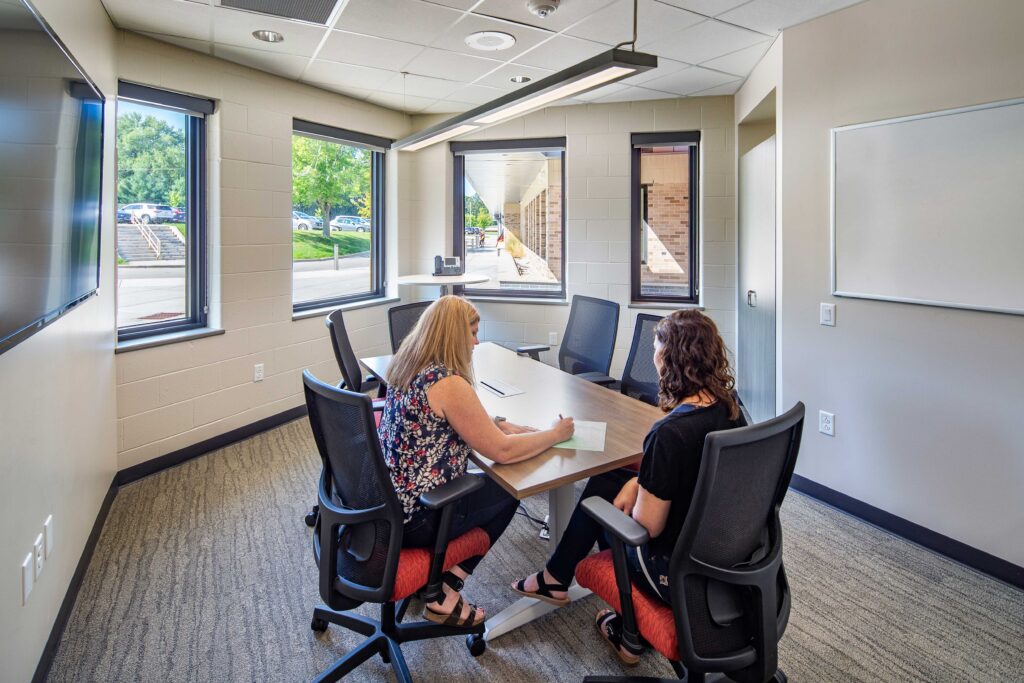 Edgerton High School Counseling Suite Conference Room with Meeting in Session