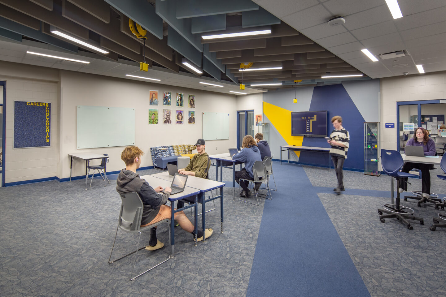 Beloit Turner Middle + High School STEAM wing collaboration area
