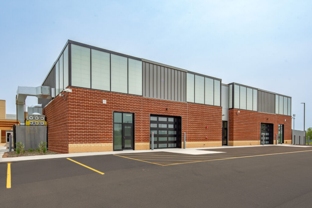 Exterior of the STEAM addition for Dodgeland School District