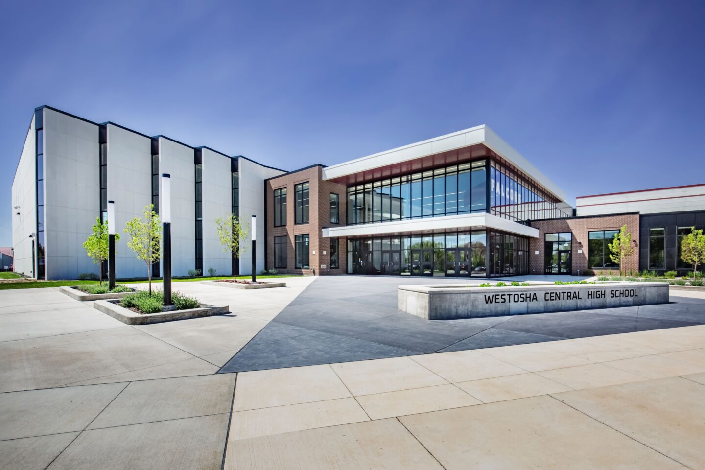 Exterior event entry at Westosha Central HS