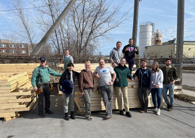 Group of Bray employees who volunteered at habitat for humanity volunteer day in March 2024