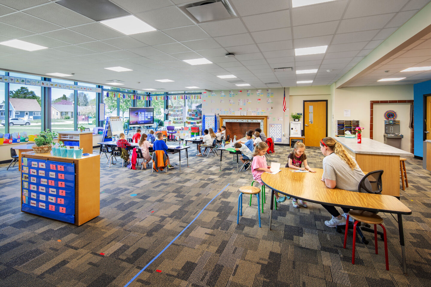 Kindergarten classroom at Waters Elementary School