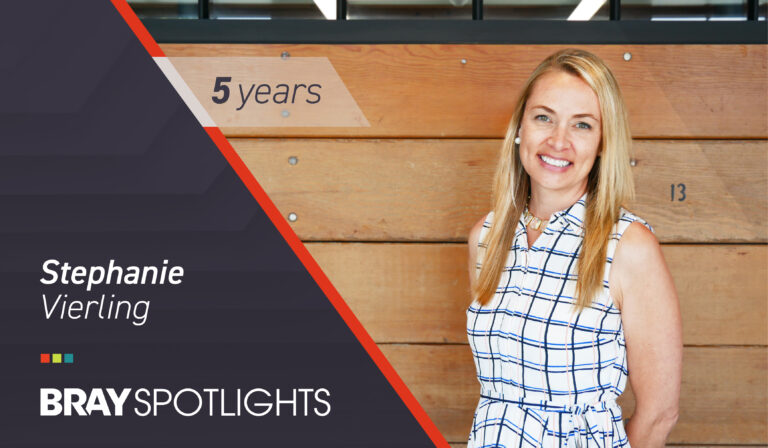 Stephanie's bray spotlight for her 5 year work anniversary at Bray.