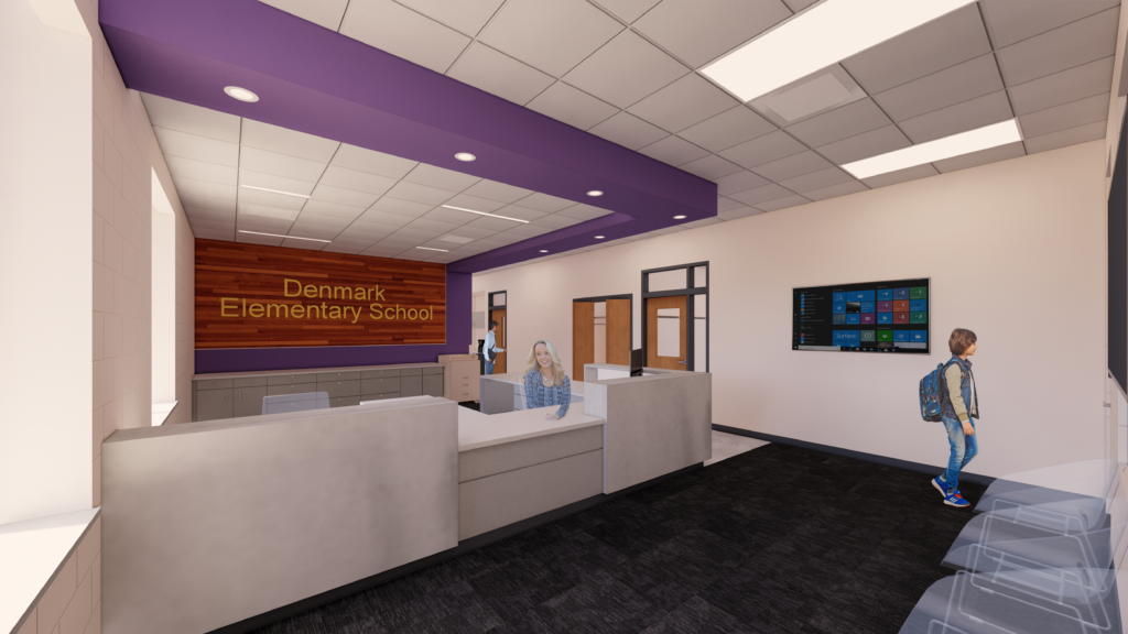 Rendering of the main office at Denmark Elementary School