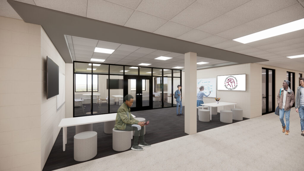 Rendering of the lower level at Westosha Central High School