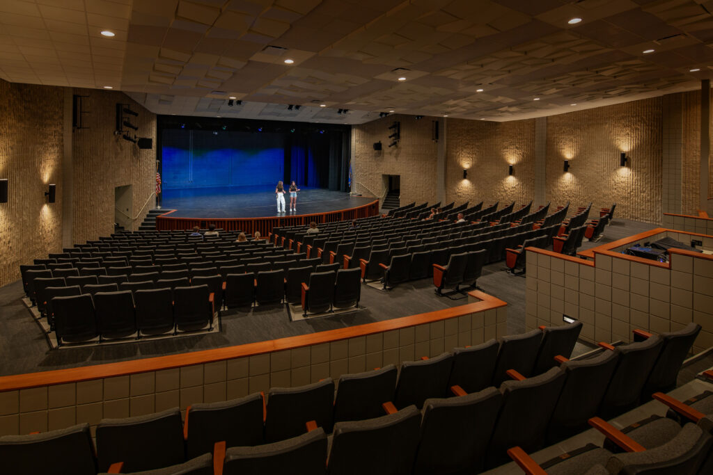 West De Pere high school auditorium looking at the stage form the seating
