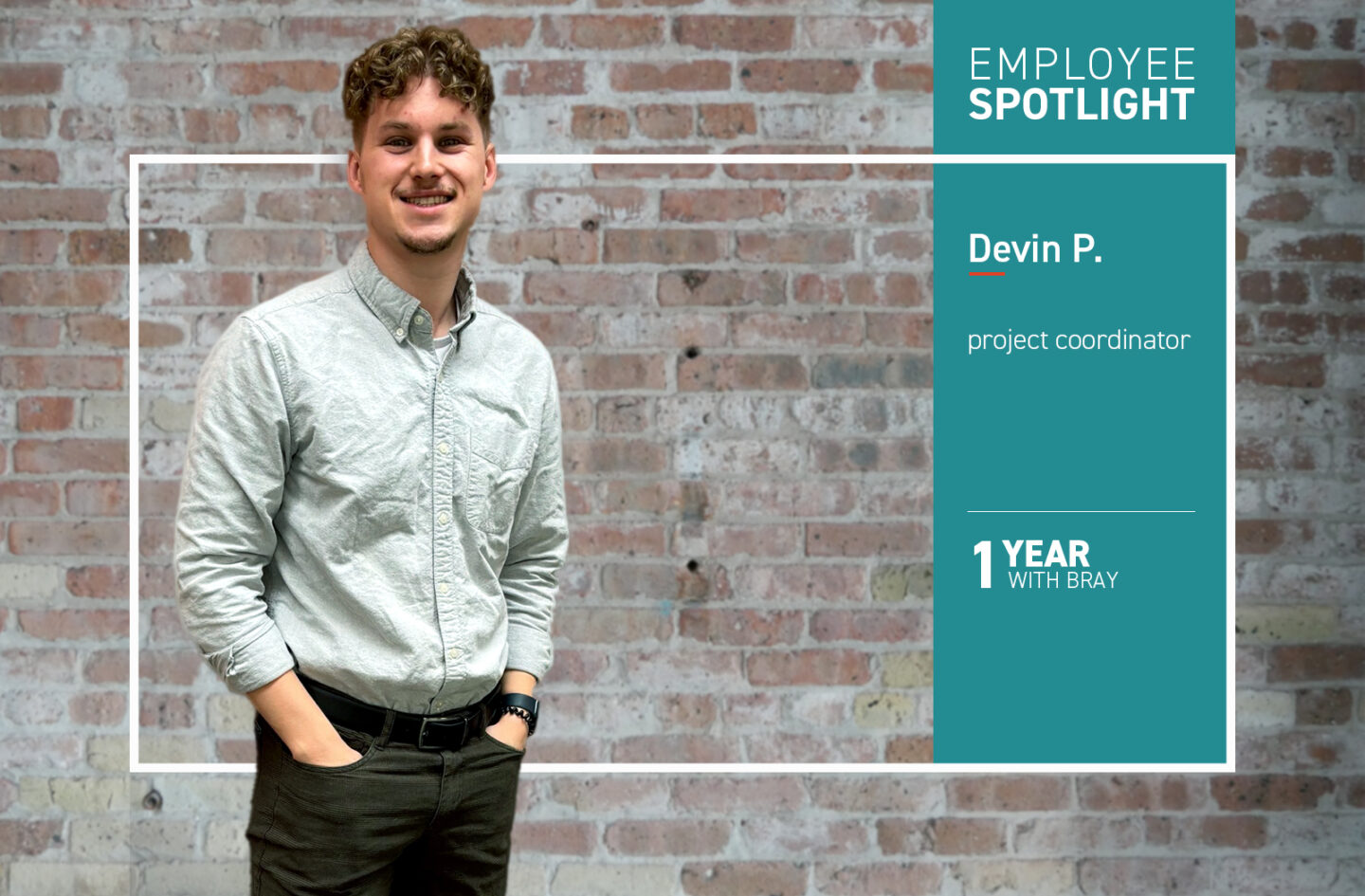 Devin Palmberg's one year milestone graphic
